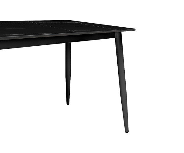 Стол Uni-Form-S2.2B | Черный, Каменная плита