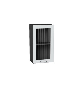 Шкаф верхний с 1-ой остекленной дверцей Ницца, цвет: Blanco