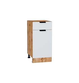 Шкаф нижний с 1-ой дверцей и ящиком Евро, цвет: Белый