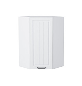 Шкаф верхний угловой Прага, цвет: Белое дерево