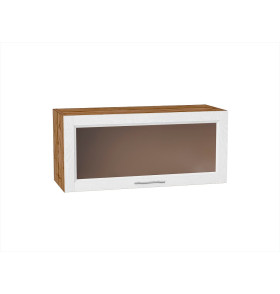 Шкаф верхний горизонтальный остекленный Сканди, цвет: White Softwood