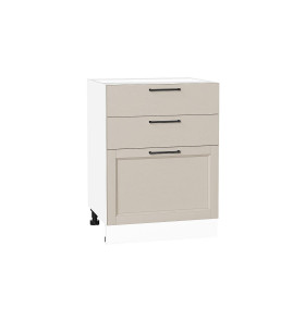 Шкаф нижний с 3-мя ящиками Сканди, цвет: Cream Silkwood