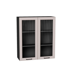 Шкаф верхний с 2-мя остекленными дверцами Барселона, цвет: Кашемир