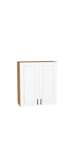 Шкаф верхний с 2-мя дверцами Лофт, цвет: Super White | Винил — структурный материал с защитным слоем Overlay и мелкозернистой поверхностью (Южная Корея). Отделка осуществляется с использованием PUR-клея необратимой полимеризации., Super White