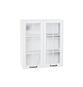 Шкаф верхний с 2-мя остекленными дверцами Дублин, цвет: Special White