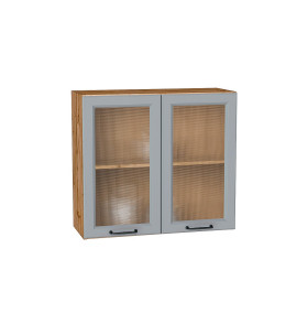 Шкаф верхний с 2-мя остекленными дверцами Ницца, цвет: Magnum