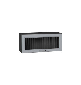 Шкаф верхний горизонтальный остекленный Ницца, цвет: Magnum