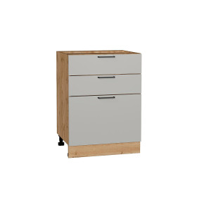 Шкаф нижний с 3-мя ящиками Флэт, цвет: Light Grey In 2S