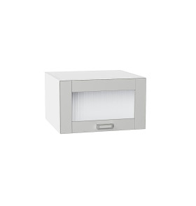 Шкаф верхний горизонтальный остекленный глубокий Лофт, цвет: Grey Silk