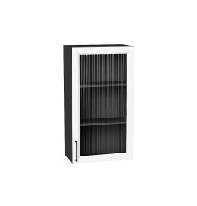 Шкаф верхний с 1-ой остекленной дверцей Сканди, цвет: White Silkwood