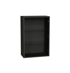 Шкаф верхний с 1-ой остекленной дверцей, цвет: Черный