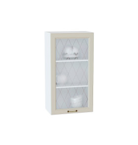 Шкаф верхний с 1-ой остекленной дверцей Ницца, цвет: Агат