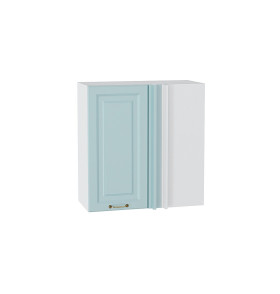 Шкаф верхний прямой угловой Ницца, цвет: Голубой