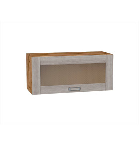 Шкаф верхний горизонтальный остекленный Лофт, цвет: Cappuccino Veralinga