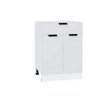 Шкаф нижний с 2-мя дверцами и ящиком Евро, цвет: Белый