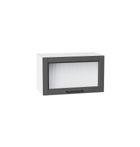 Шкаф верхний горизонтальный остекленный Сканди, цвет: Stormy Silkwood