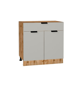 Шкаф нижний с 2-мя дверцами и ящиком Евро, цвет: Агат