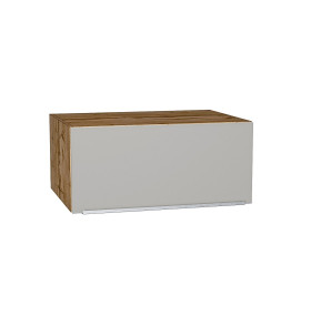 Шкаф верхний горизонтальный глубокий Фьюжн, цвет: Silky Light Grey