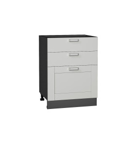 Шкаф нижний с 3-мя ящиками Лофт, цвет: Grey Silk