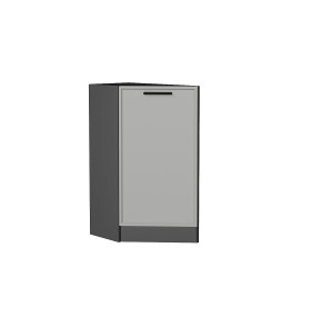 Шкаф нижний торцевой Фрейм, цвет: Grey Silk