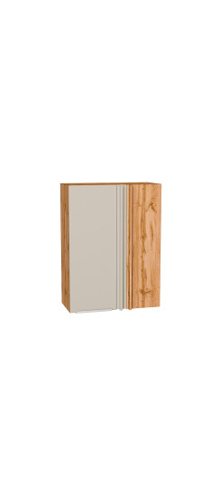 Шкаф верхний прямой угловой Фьюжн, цвет: Cream Silk | ПЭТ, Cream Silk