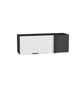 Шкаф верхний прямой угловой горизонтальный Евро, цвет: Белый