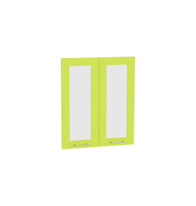 Комплект фасадов Валерия-М со стеклом для каркаса Ф-45 В600, цвет: Лайм глянец