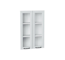 Комплект фасадов Ницца Royal со стеклом Moru для каркаса Ф-45Н В609, цвет: Blanco