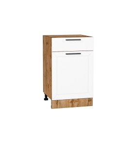 Шкаф нижний с 1-ой дверцей и ящиком Глетчер, цвет: Айленд Силк