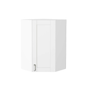 Шкаф верхний угловой Лофт, цвет: White Silk