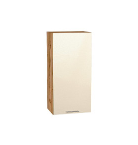 Шкаф верхний с 1-ой дверцей Валерия-М, цвет: Бежевый металлик