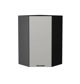 Шкаф верхний угловой Флэт, цвет: Light Grey In 2S