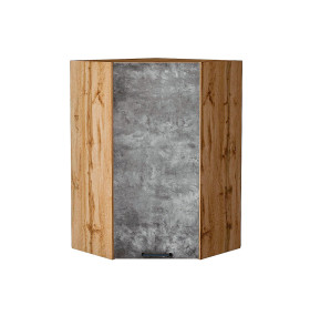 Шкаф верхний угловой Флэт, цвет: Temple Stone 2S