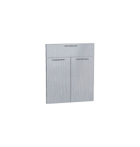 Комплект фасадов Валерия-М для каркаса Ф-41М Н601М/ШП601, цвет: Серый металлик дождь светлый