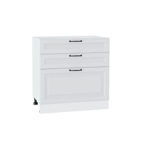 Шкаф нижний с 3-мя ящиками Ницца, цвет: Blanco