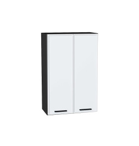 Шкаф верхний с 2-мя дверцами Фрейм, цвет: White Silk