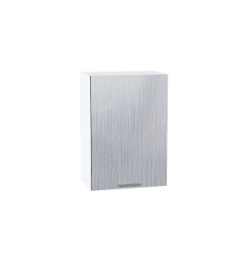 Шкаф верхний с 1-ой дверцей Валерия-М, цвет: Серый металлик дождь светлый