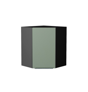 Шкаф верхний угловой Фьюжн, цвет: Silky Mint