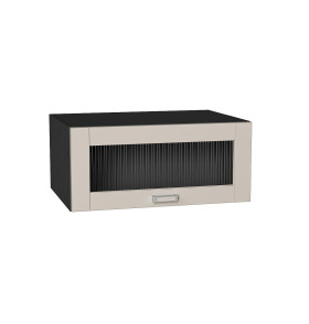 Шкаф верхний горизонтальный остекленный глубокий Лофт, цвет: Cream Silk