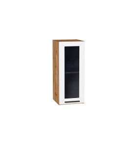 Шкаф верхний с 1-ой остекленной дверцей Глетчер, цвет: Айленд Силк