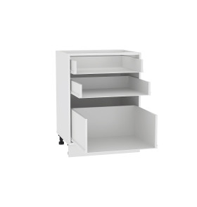 Каркас нижнего шкафа с 3-мя ящиками Н 603, цвет: Белый