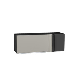 Шкаф верхний прямой угловой горизонтальный Фьюжн, цвет: Silky Light Grey