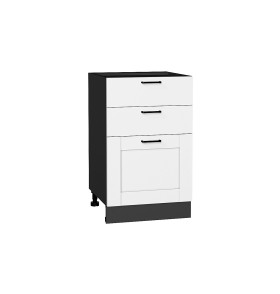 Шкаф нижний с 3-мя ящиками Лофт, цвет: Super White