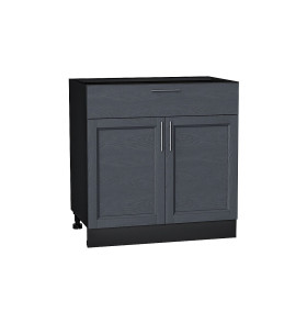 Шкаф нижний с 2-мя дверцами и ящиком Сканди, цвет: Graphite Softwood