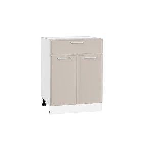 Шкаф нижний с 2-мя дверцами и ящиком Квадро, цвет: Кашемир