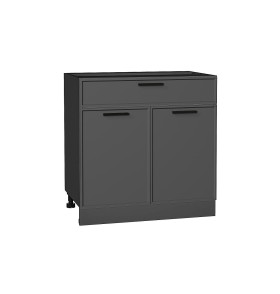 Шкаф нижний с 2-мя дверцами и ящиком Фрейм, цвет: Stormy Silk