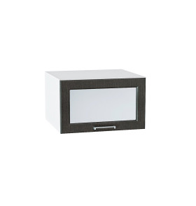 Шкаф верхний горизонтальный остекленный глубокий Прага, цвет: Венге премиум