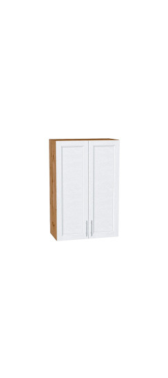 Шкаф верхний с 2-мя дверцами Сканди, цвет: White Softwood | Эко Шпон с уникальным покрытием «Soft-touch» и защитным лаком (Япония)., White Softwood