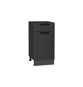 Шкаф нижний с 1-ой дверцей и ящиком Глетчер, цвет: Маренго Силк