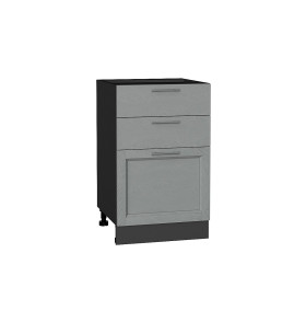 Шкаф нижний с 3-мя ящиками Сканди, цвет: Grey Softwood